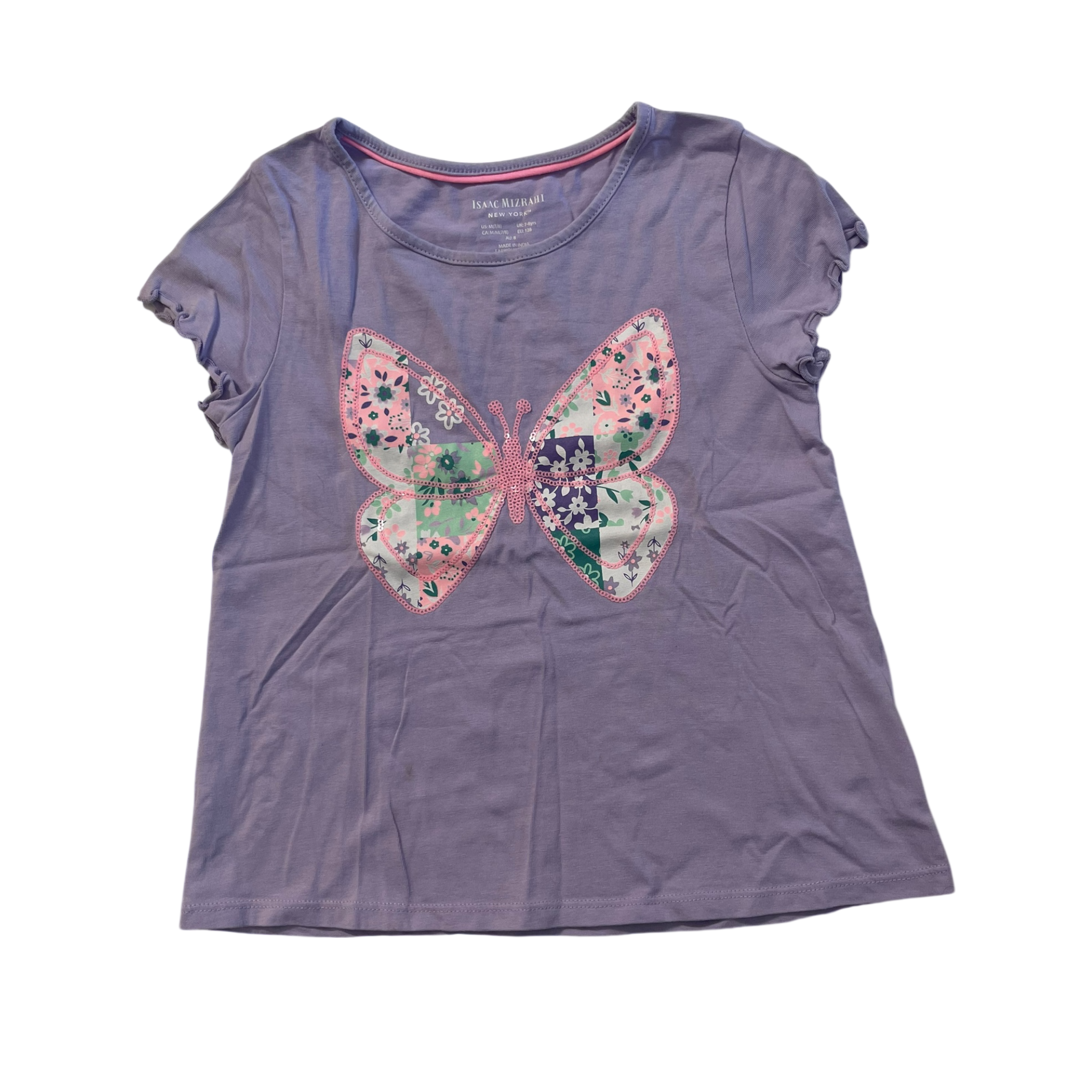 Girls Purple Butterfly T-shirt