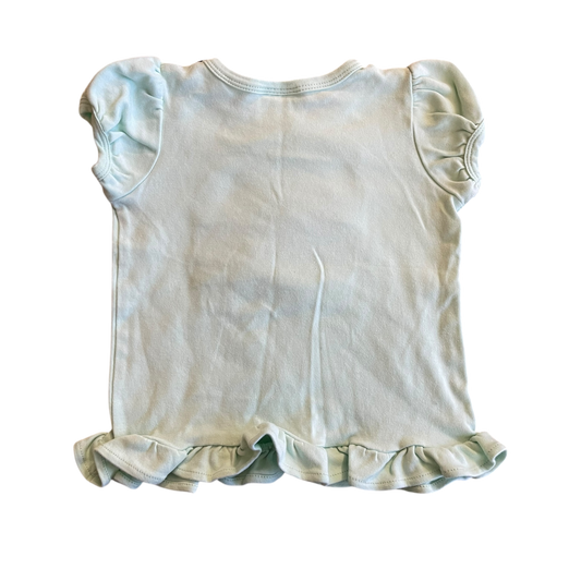 Girls blanke boutique teal T-shirt size 3