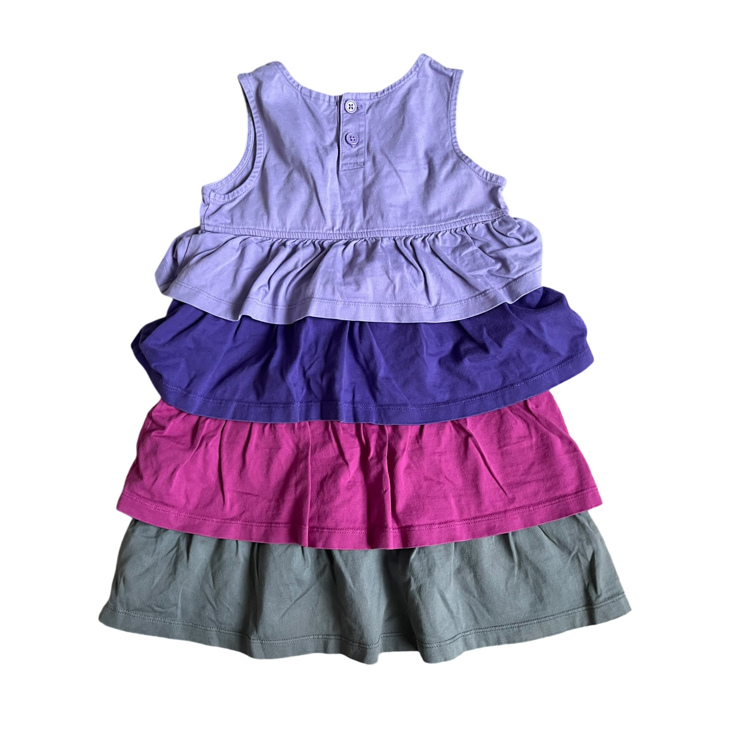 Girls Hanna Andersson gray pink purple Dress size 6