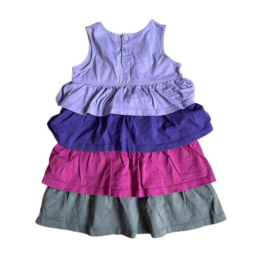 Girls Hanna Andersson gray pink purple Dress size 6