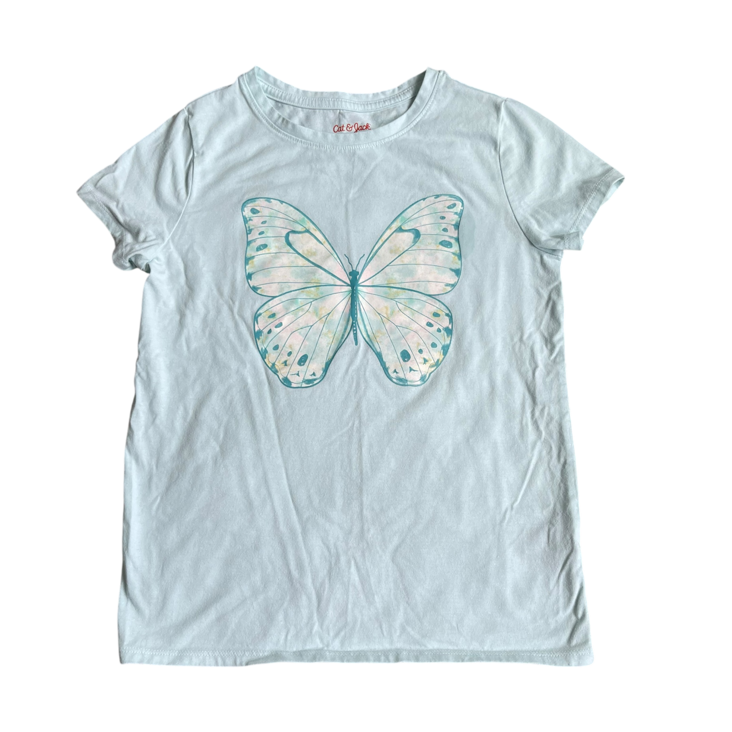 Girl cat & jack light blue T-shirt size 10