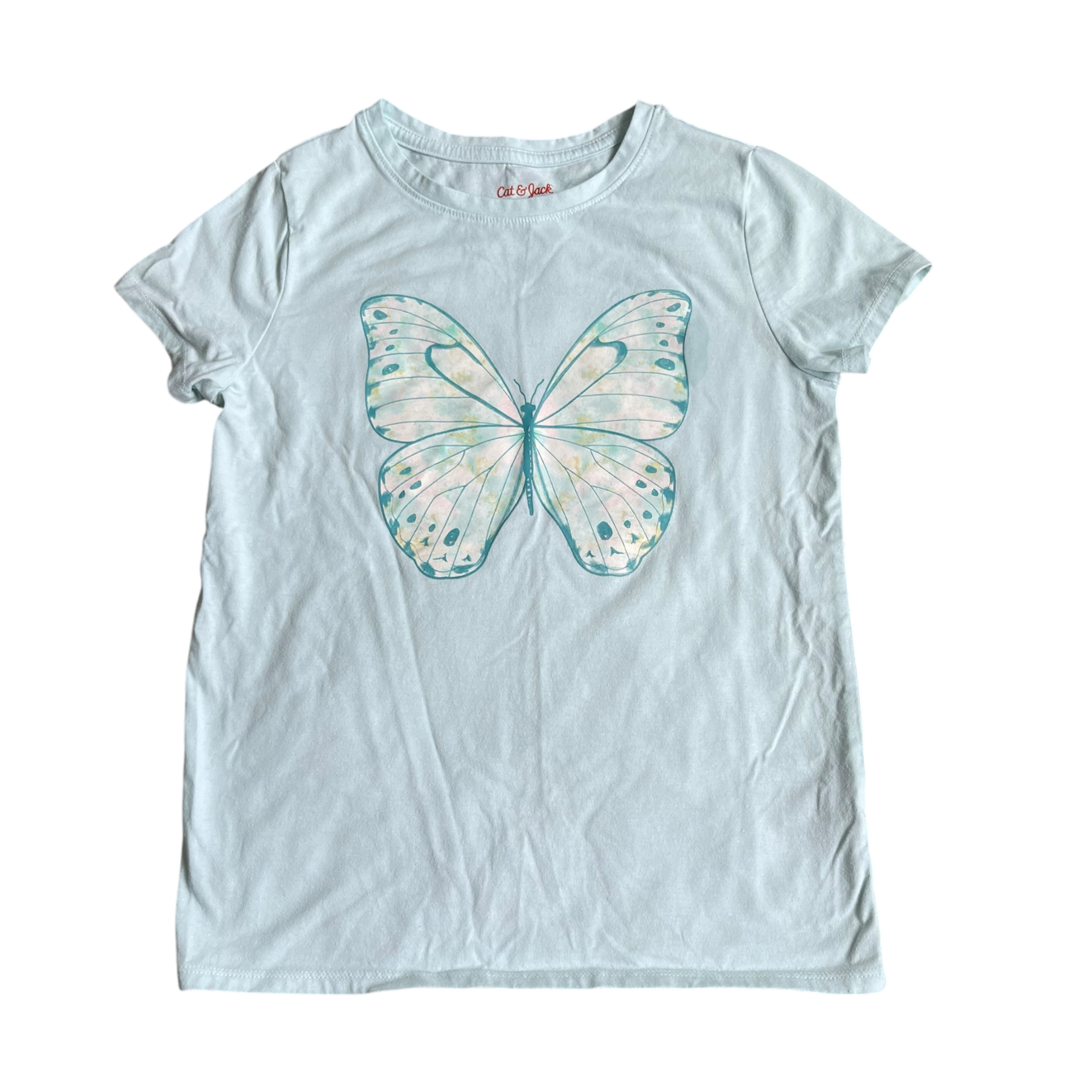 Girl cat & jack light blue T-shirt size 10