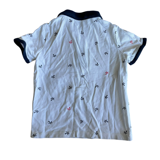 Boys Okaïdi white navy T-shirt size 5