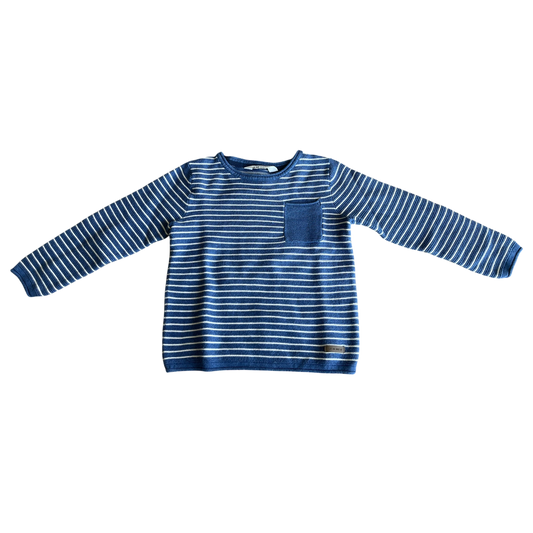 Boys H&M blue and white Sweatshirt size 5