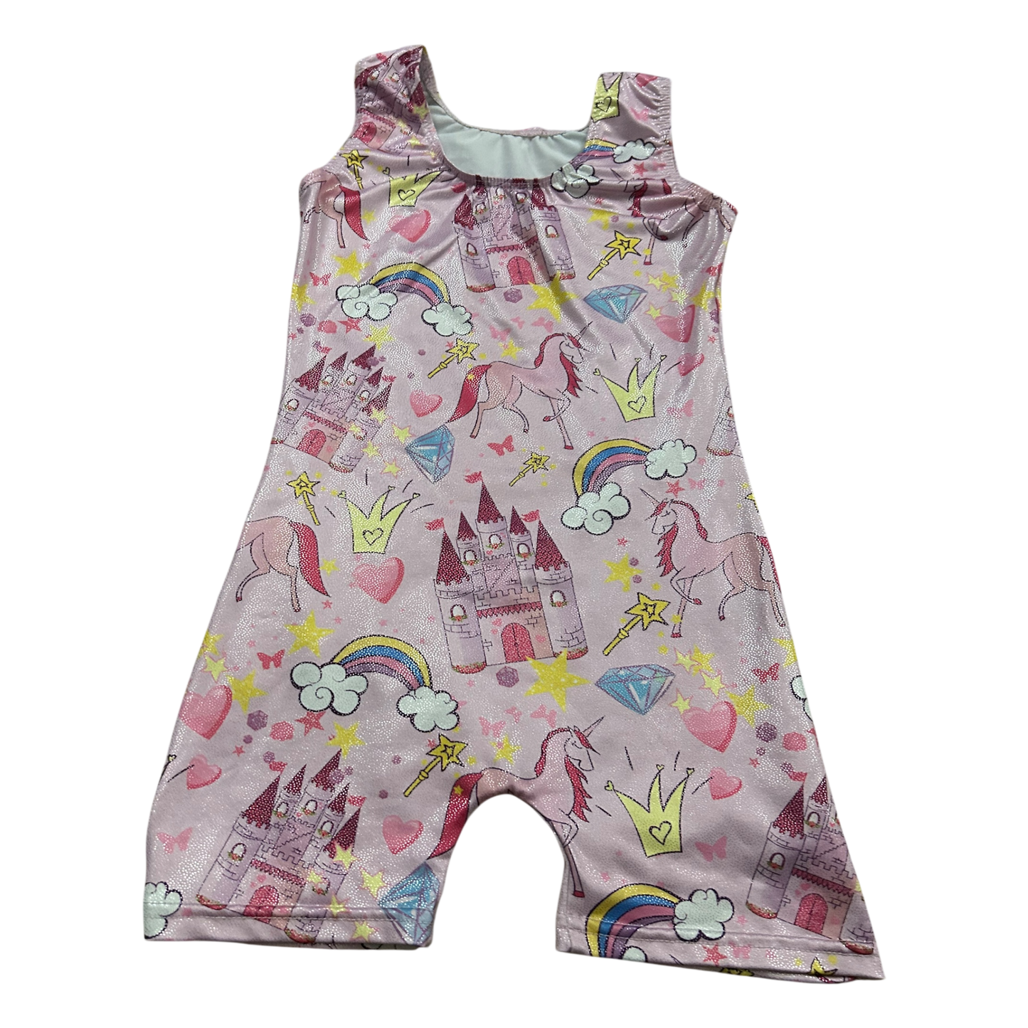 Girls Pink Princess Swimsuit, Size 4 | Preloved