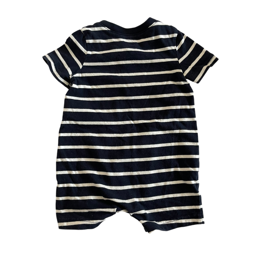Boys gap navy white Baby bodysuit size 6 mth