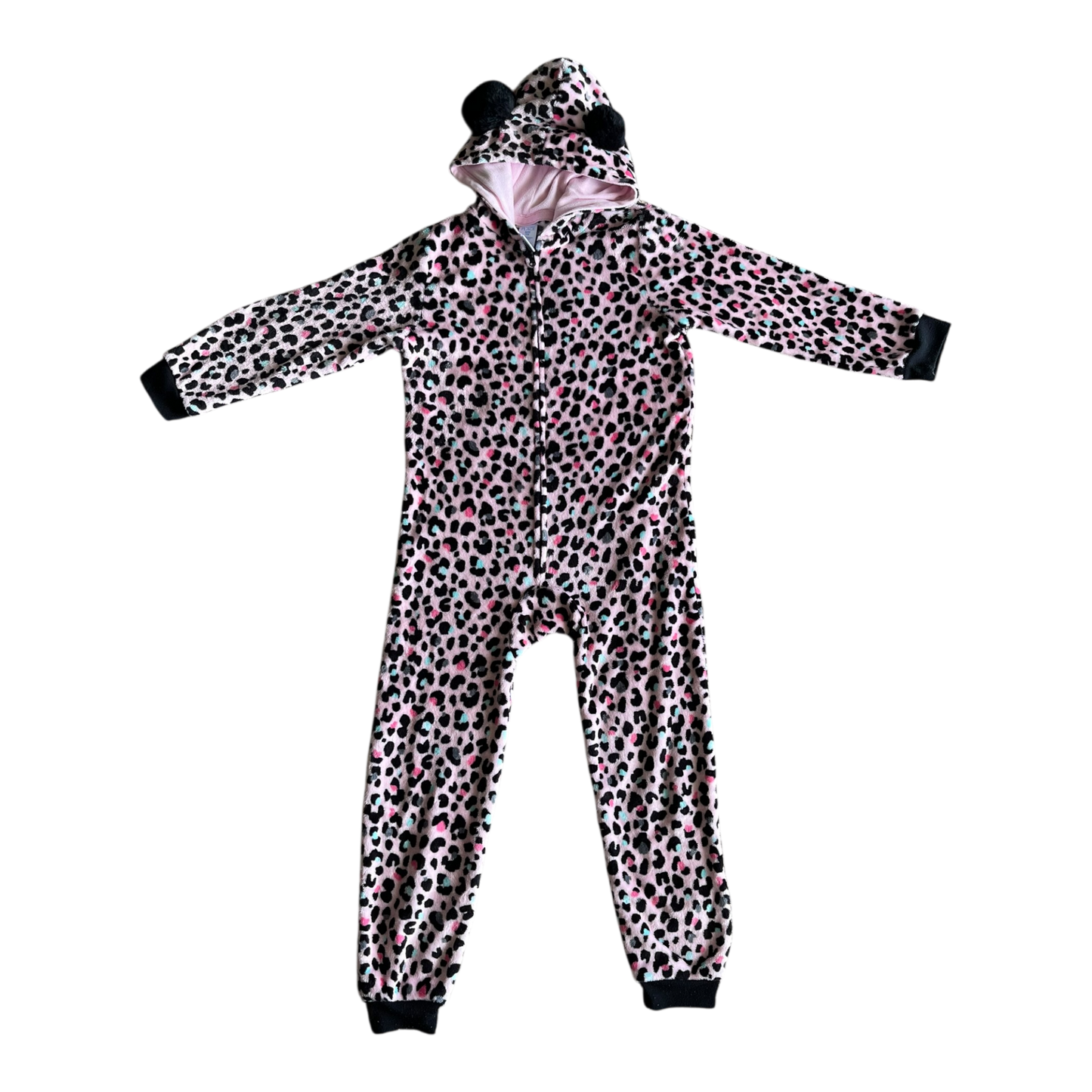 Girls place pink and black Romper size 7