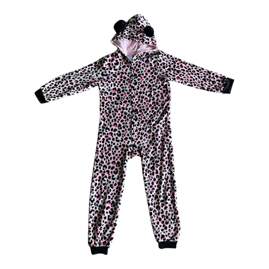 Girls place pink and black Romper size 7