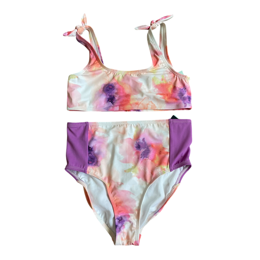 Girls DSG White and pink with purple swimwear set size 10