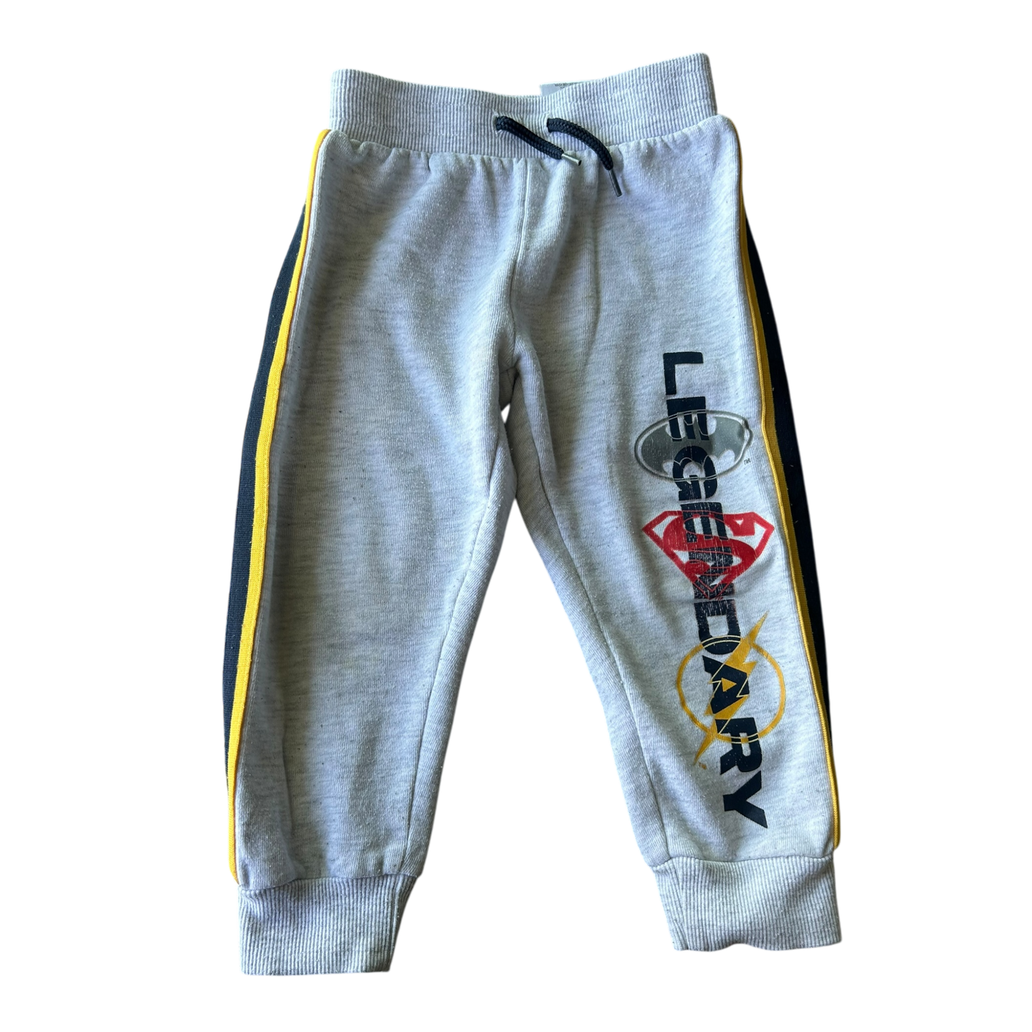 Boys DC Justices league gray navy yellow Bottom size 3