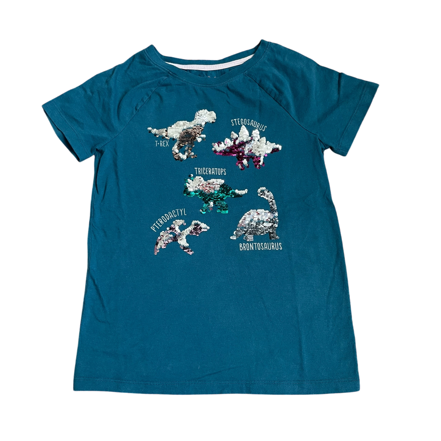 Girls cat & jack teal T-shirt size 10