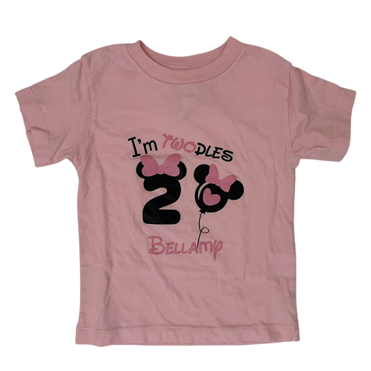 Girl Bella+Canvas kids pink T-shirt size 2