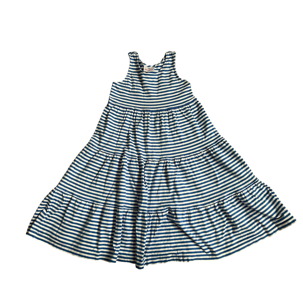 Girls Hanna Andersson blue and white Dress size 8