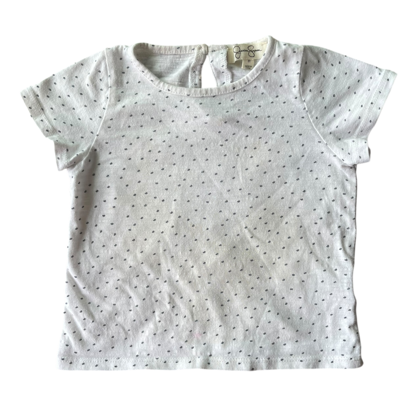 girl Gassica sinoor  white and black T-shirt  size 3