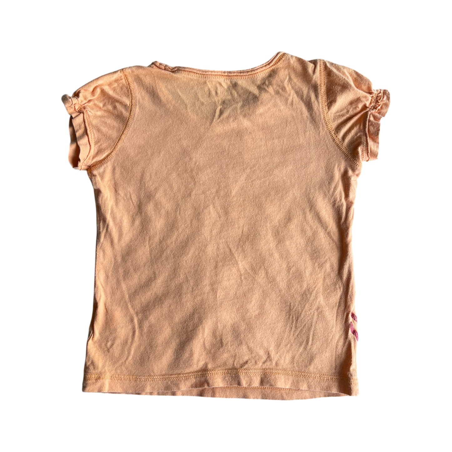 girls Lands’end orange T-shirt size 4