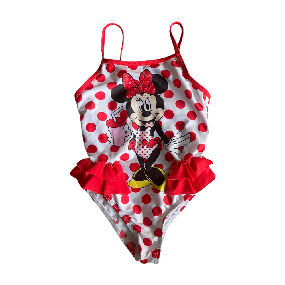 Girls Disney red and white Swimsuit size 3