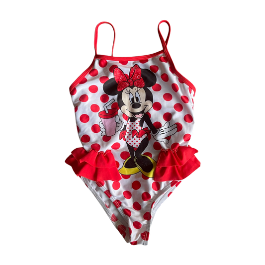 Girls Disney red and white Swimsuit size 3