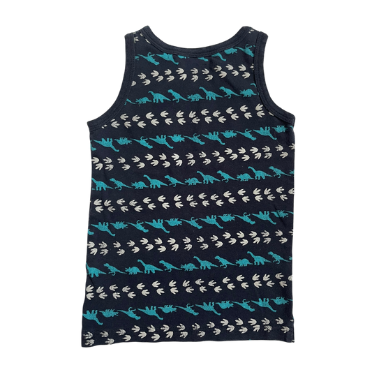 Boys Lupilu navy with gray and teal T-shirt size 2
