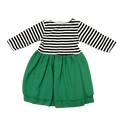 Girls black white green Dress  size 4