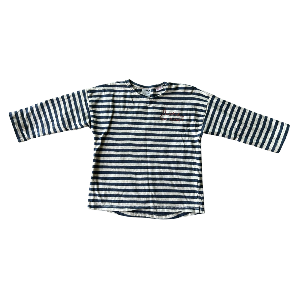 Boys Zara blue and white T-shirt size 3