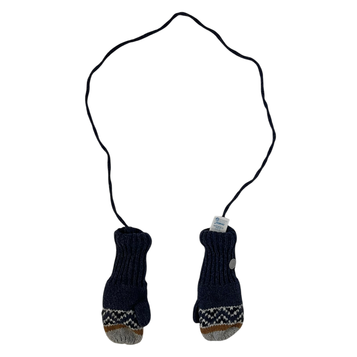 Boys okaïdi blue with gray and brown Gloves size 2