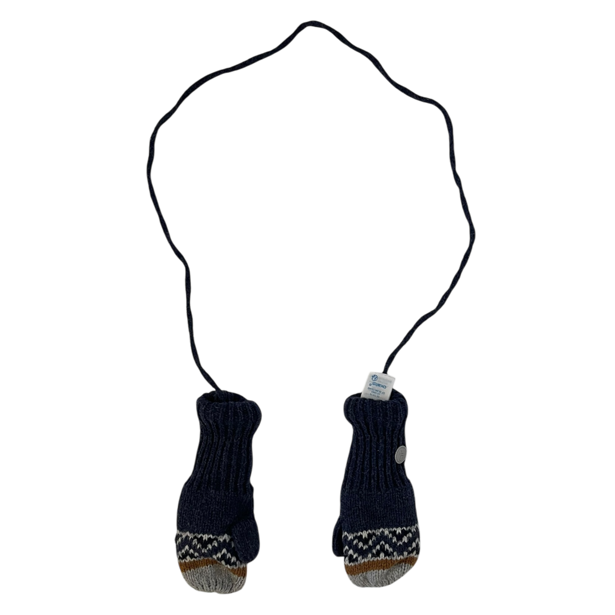 Boys okaïdi blue with gray and brown Gloves size 2