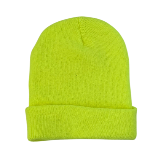 Bright Yellow Winter Hat with Person Logo