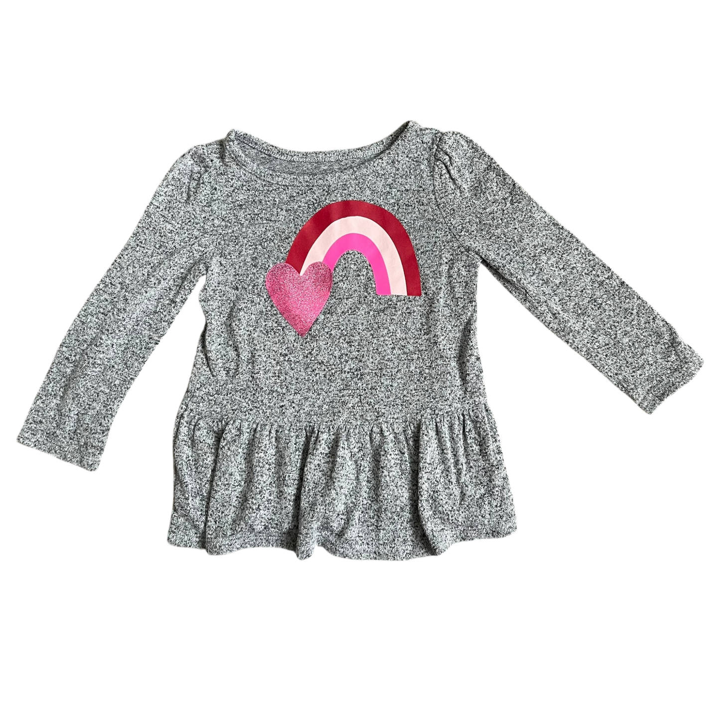 Girls cat & jack gray T-shirt size 2