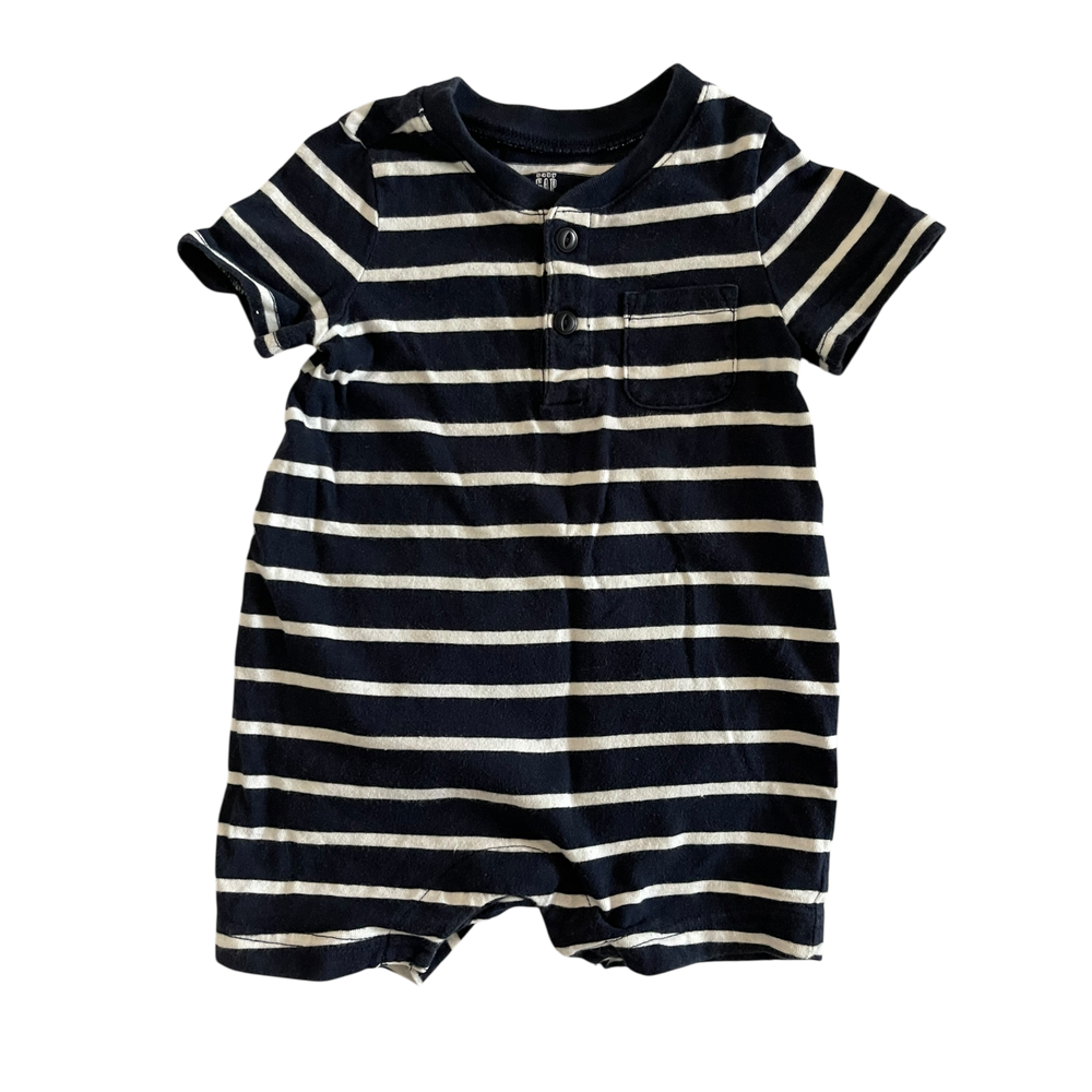 Boys gap navy white Baby bodysuit size 6 mth