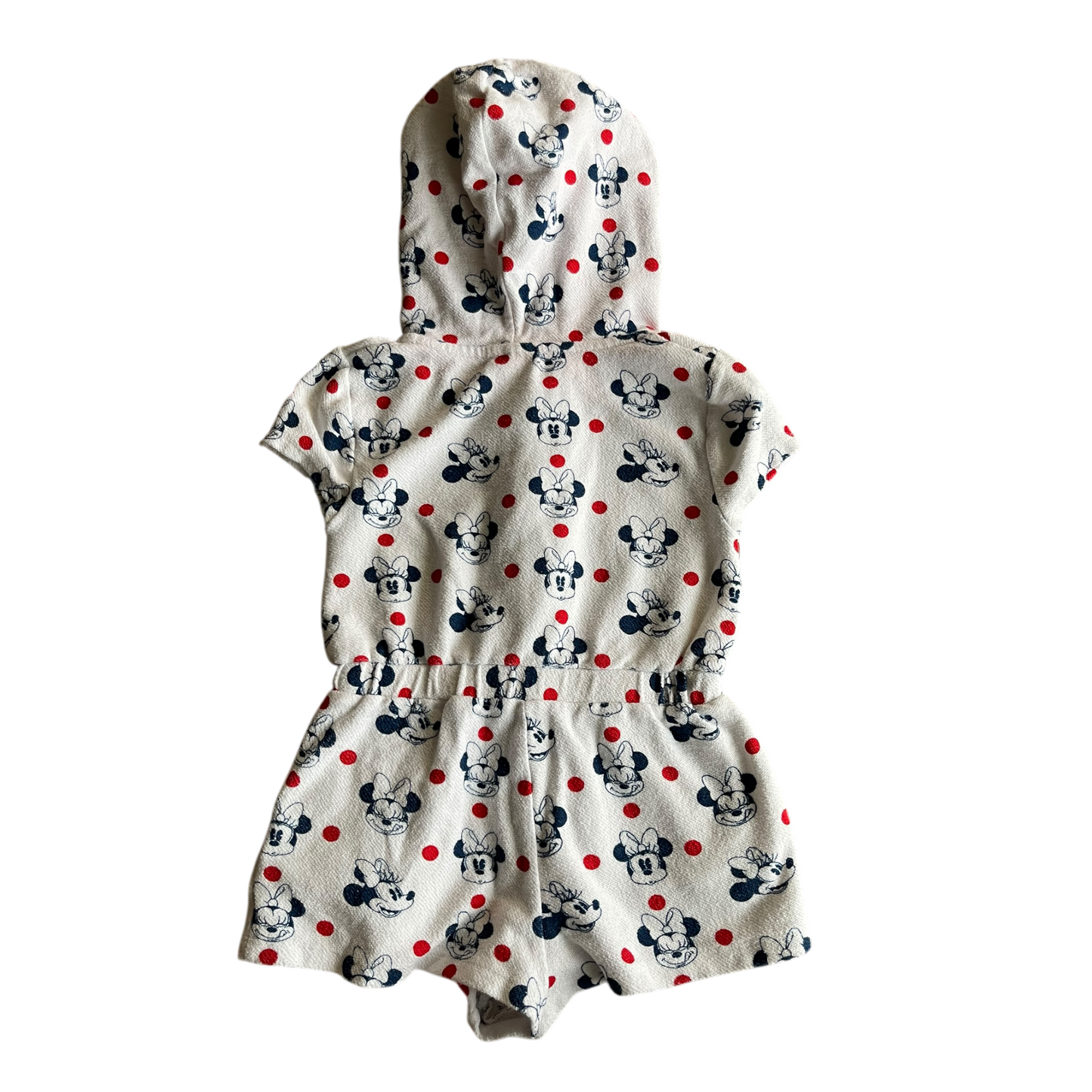Girls Disney white navy red Romper size 4