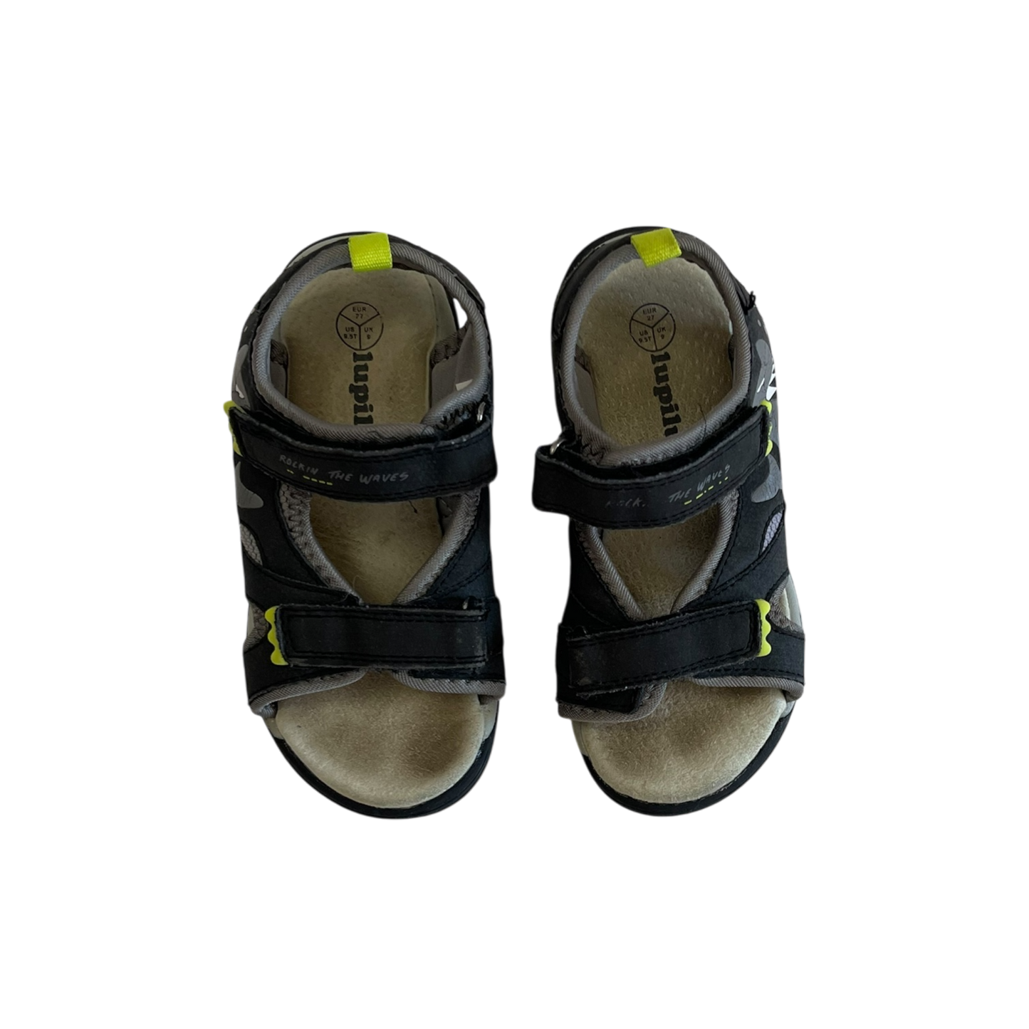 Black and Gray Sandals