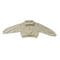 Beige Sweatshirt with zipper neckline