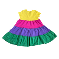 Girls hanna Andersson yellow pink purple green Dress size 4