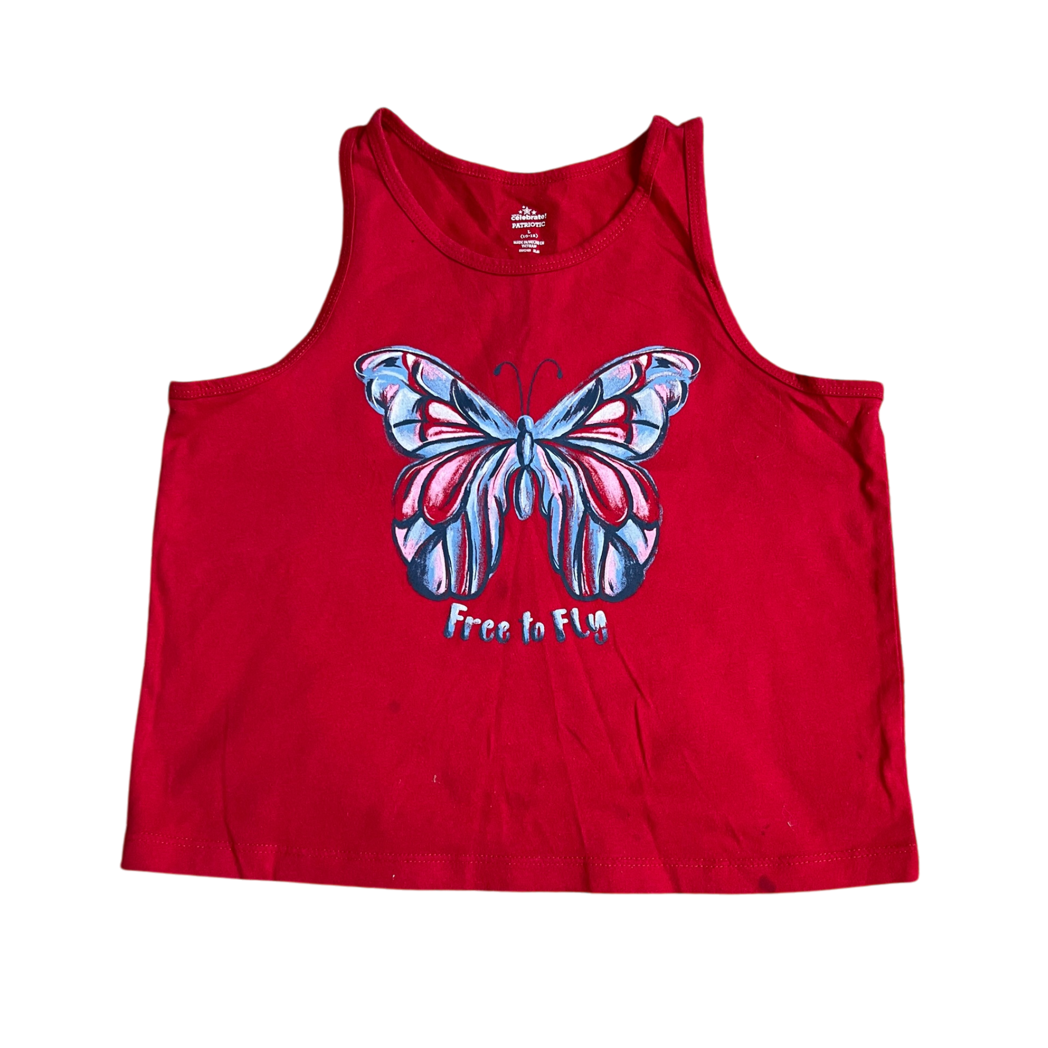 Girls celebrate patriotic red T-shirt size 10