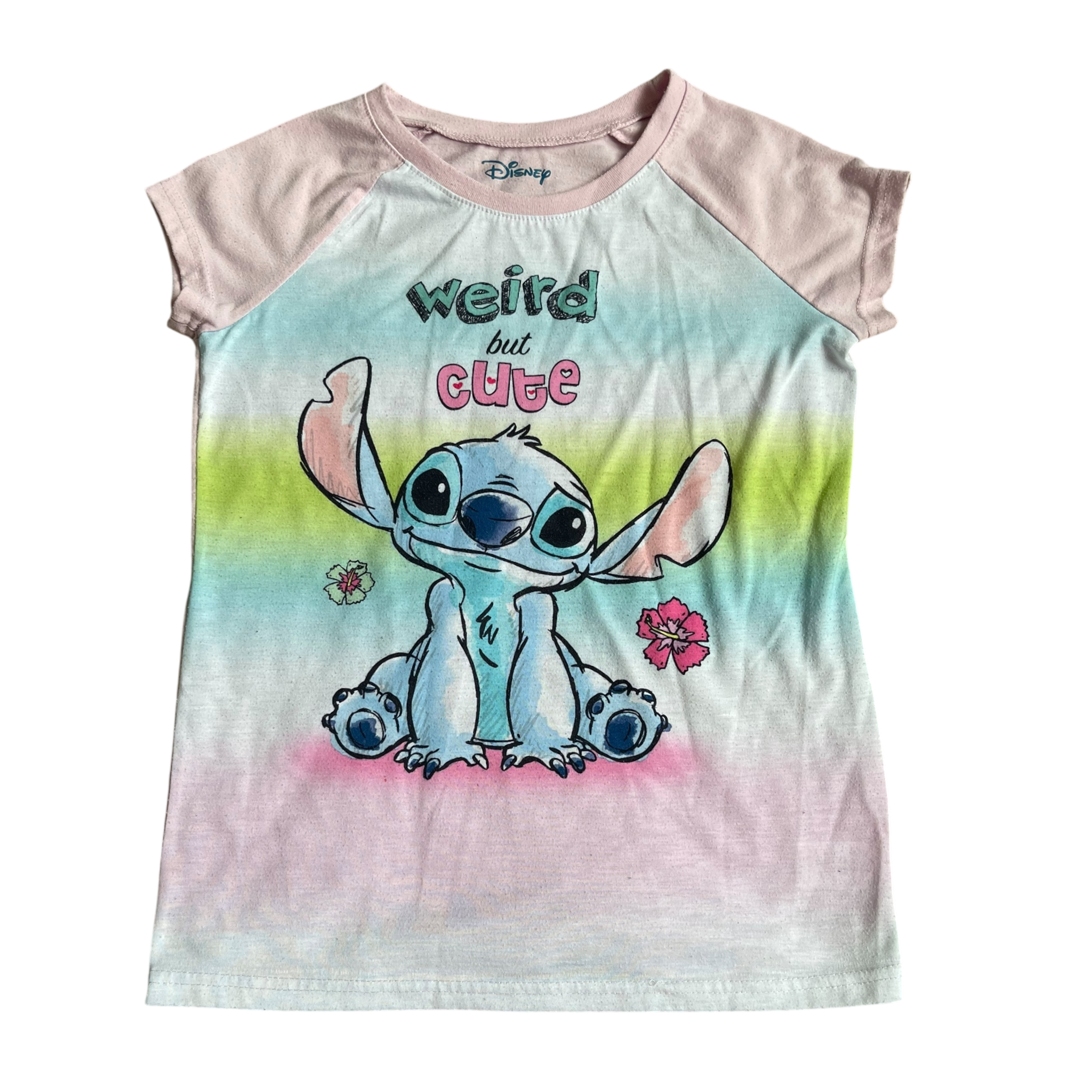 Girl Disney blue pink and white T-shirt