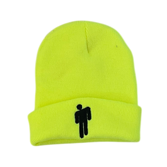 Bright Yellow Winter Hat with Person Logo