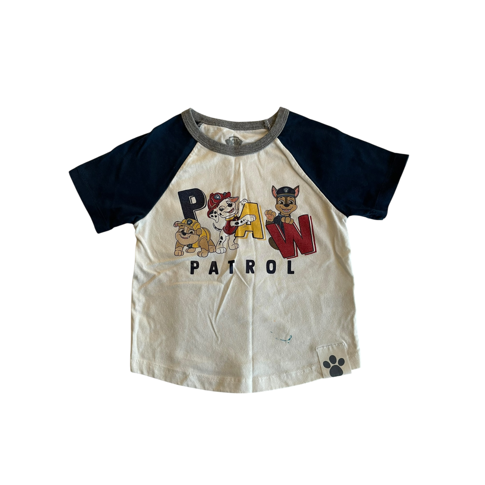 Boys niokelodeon white and navy T-shirt size 3