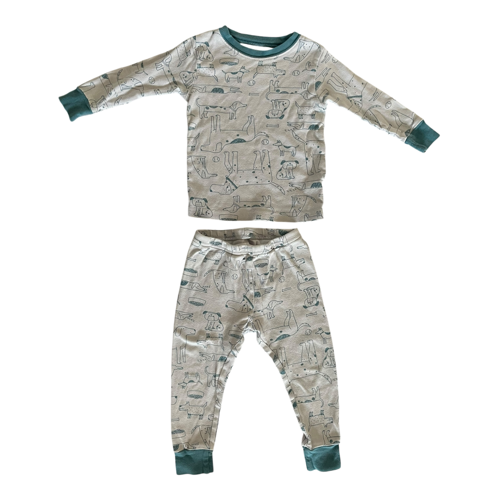 Boys carter’s gray with teal Pajama size 18 mth