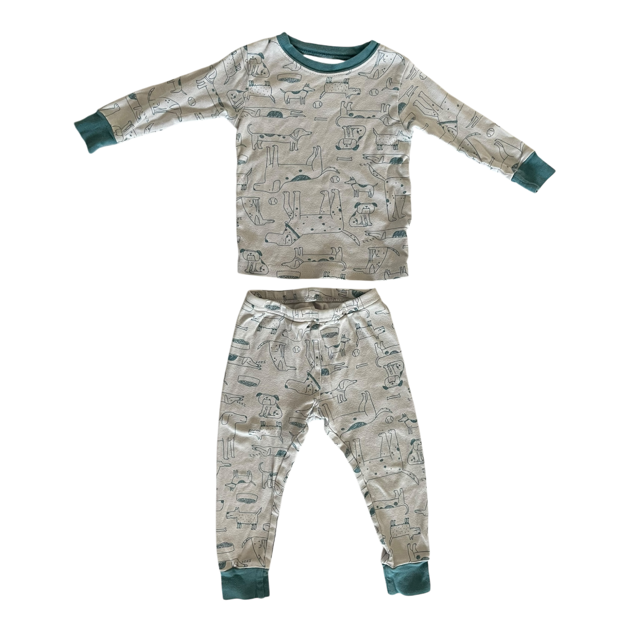 Boys carter’s gray with teal Pajama size 18 mth