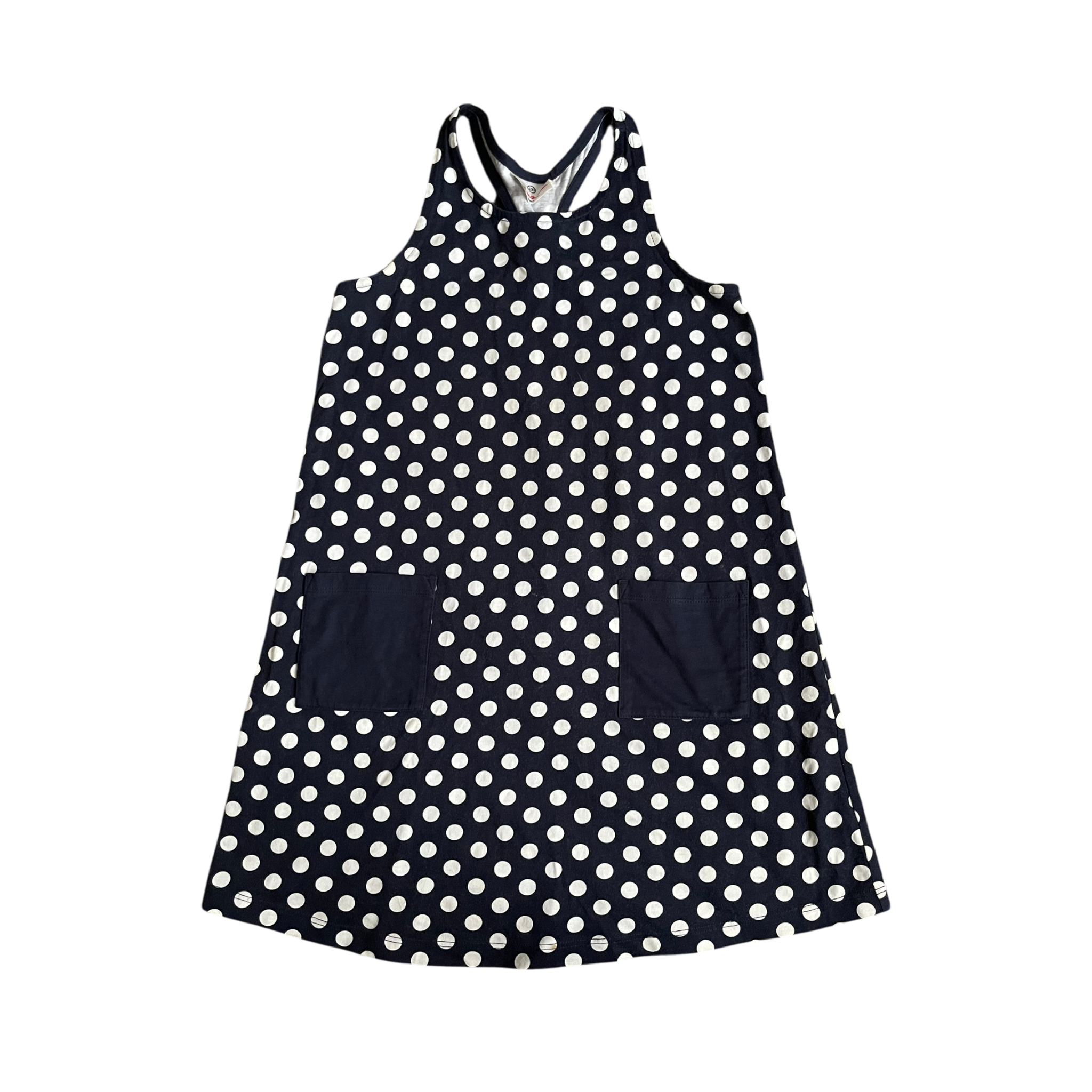 Girls Hanna Andersson navy white Dress size 8