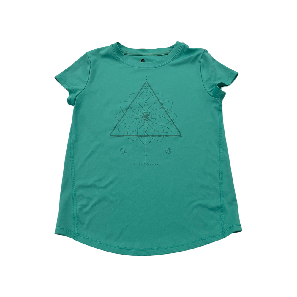 Girl All in motion teal T-shirt size 7 year