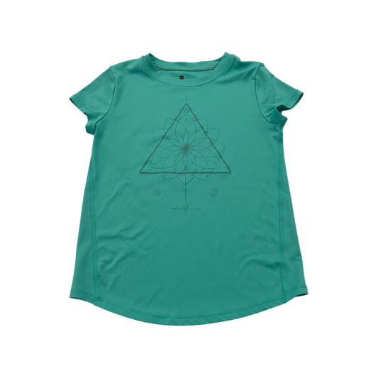 Girl All in motion teal T-shirt size 7 year