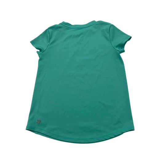 Girl All in motion teal T-shirt size 7 year