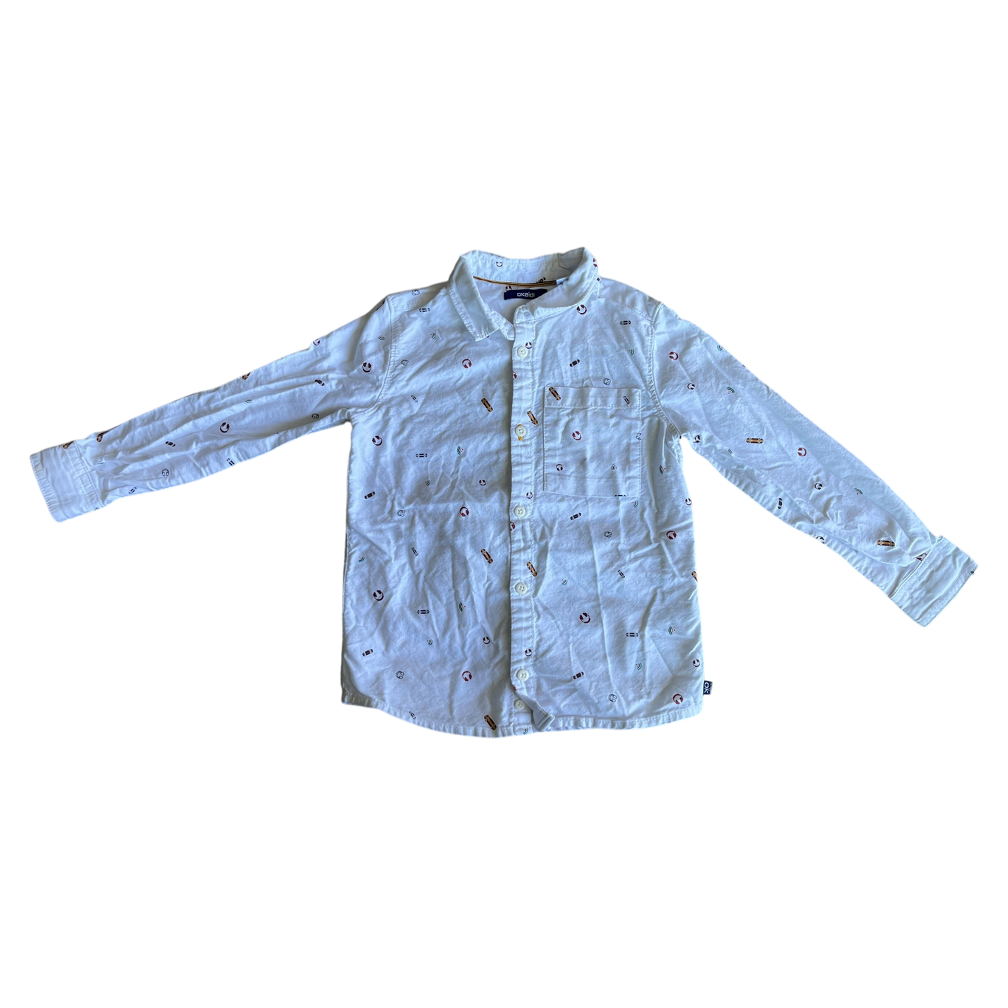 Boys Okaïdi white T-shirt size 5