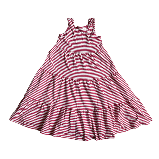 Girls Hanna Andersson pink and white Dress size 8