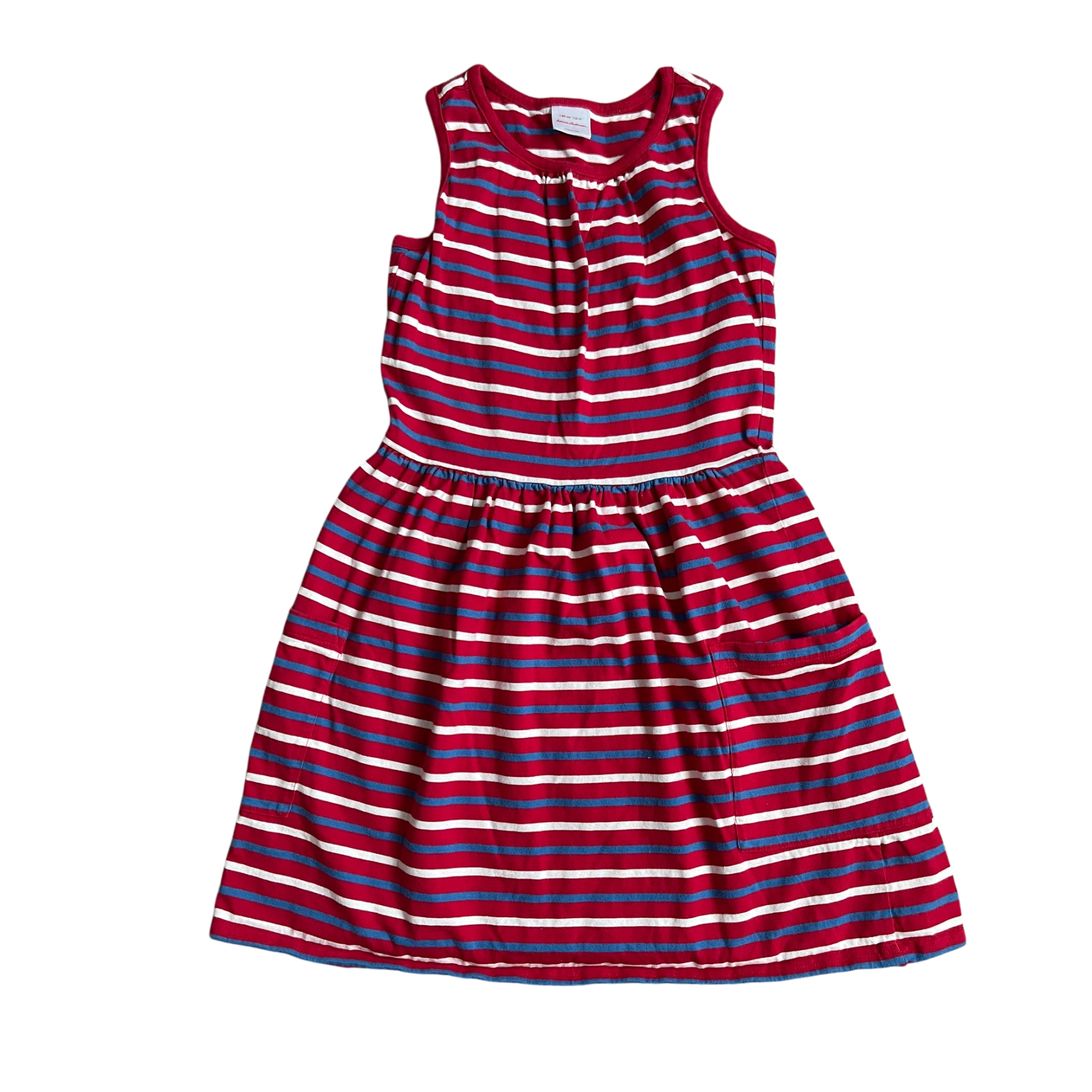 Girls Hanna Andersson blue red and white Dress size 10