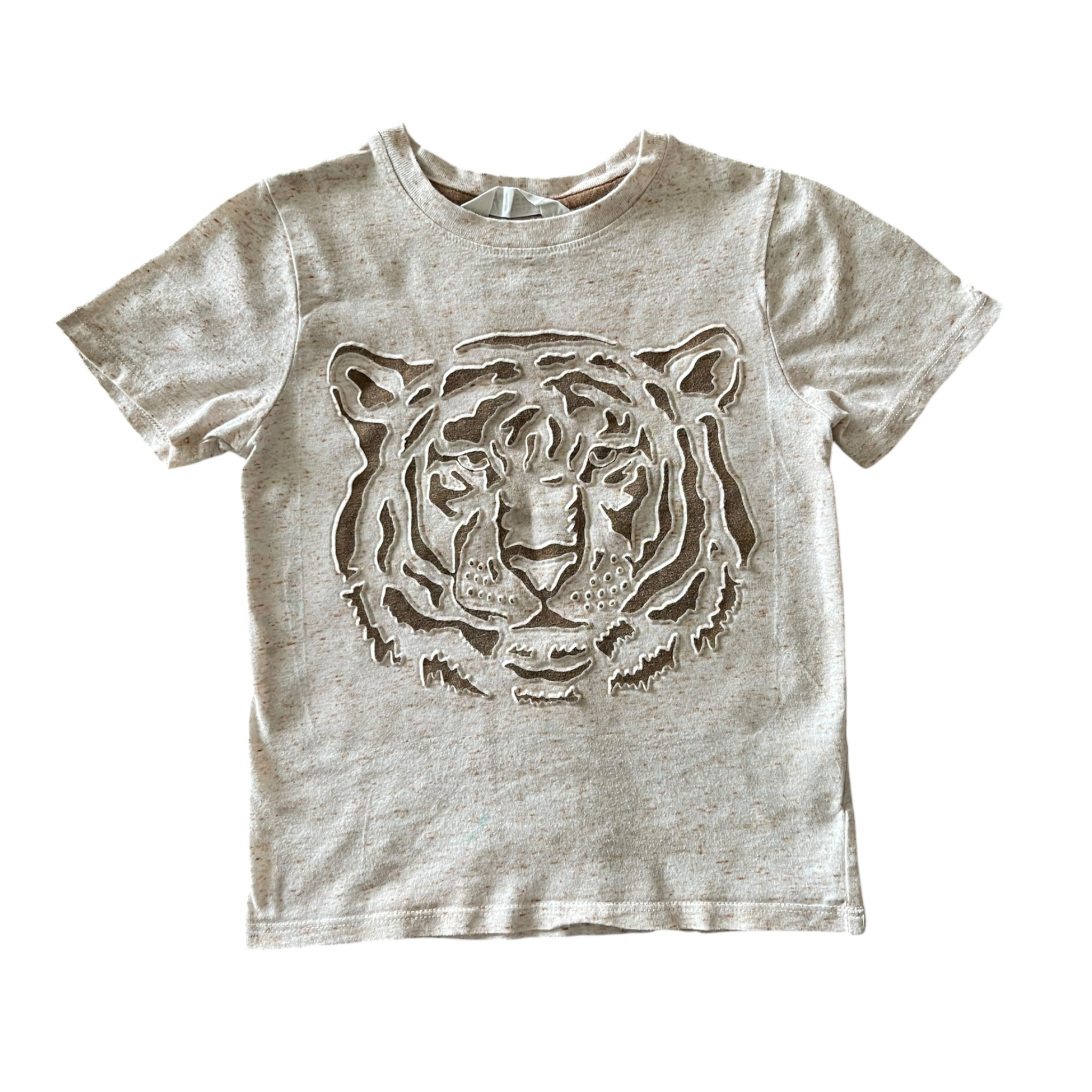 Cream & Brown Girls H&M Jaguar Short Sleeve Tee
