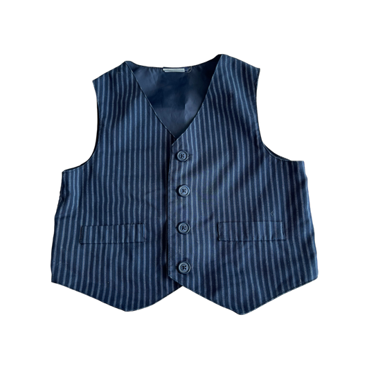 Boys great guy navy Pinstriped vest size 3