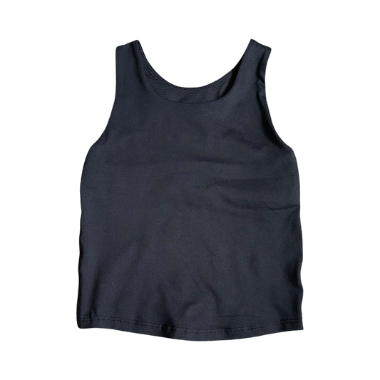 Girls athletic work black T-shirt size 6