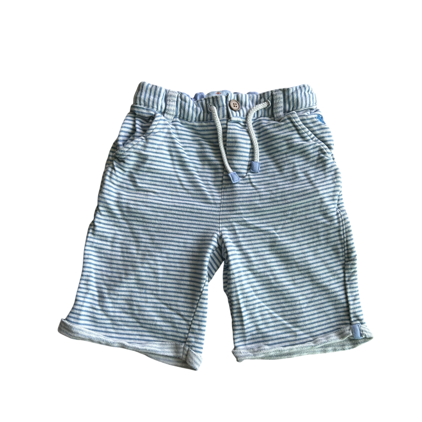 Boys little beach dudes blue and white Shorts size 4